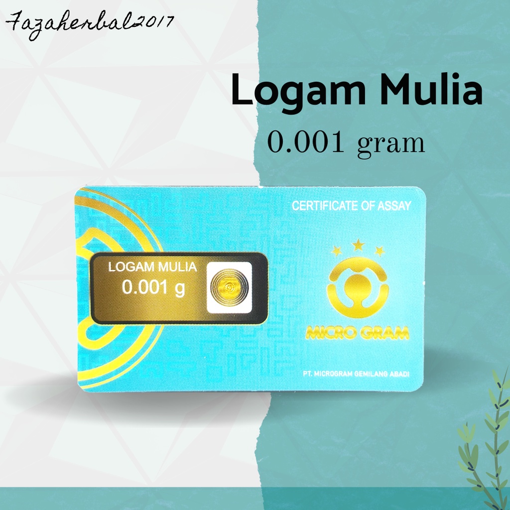 Logam Mulia Micro Gram Certificate Of Assay