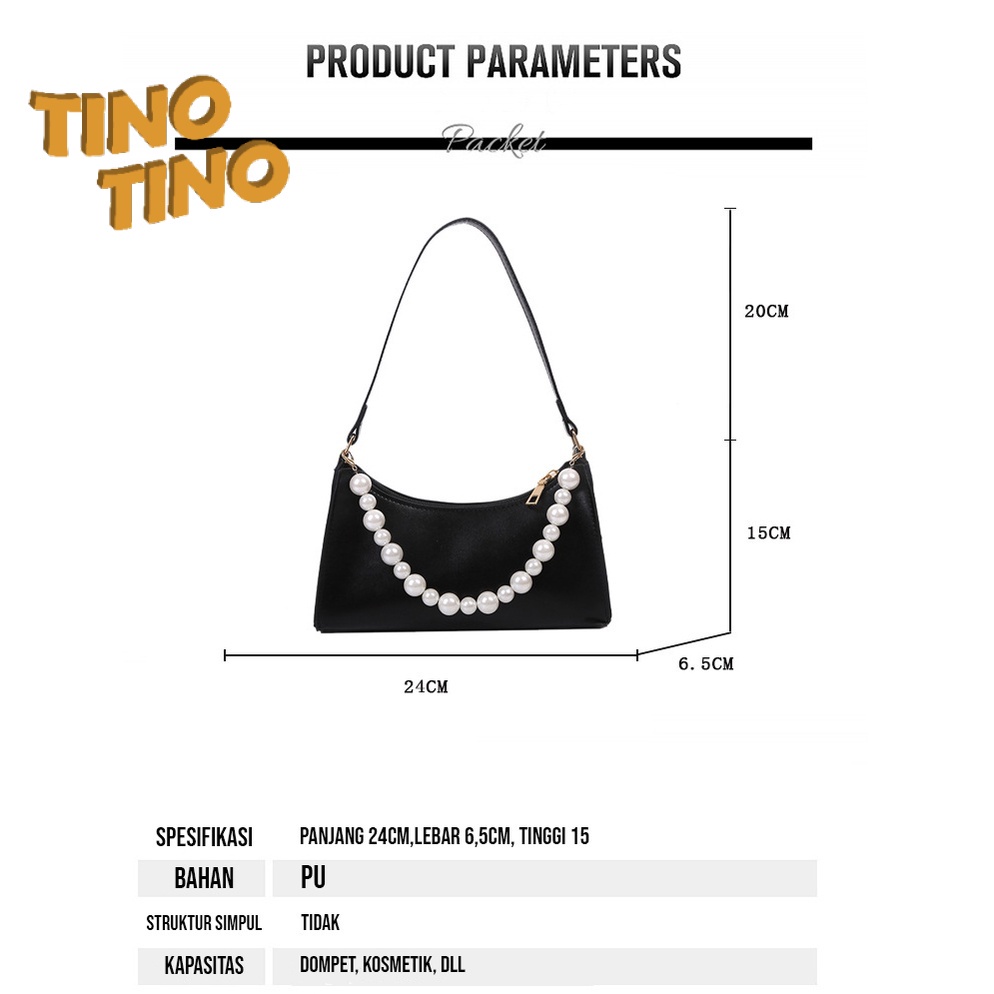 CJWB-6064 TINO TINO Tas Wanita-6064 Handbag Model Korea Terbaru Dengan Motif Mutiara