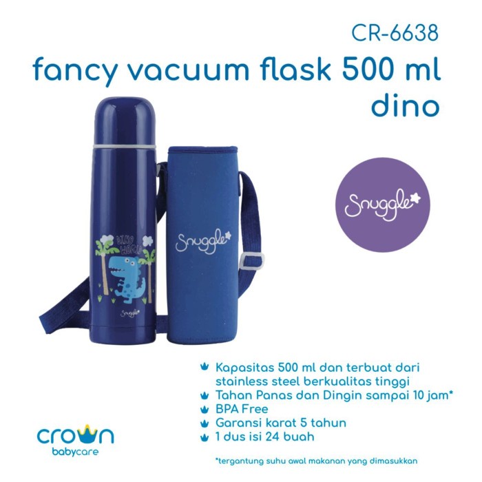 CROWN Snuggle Vacuum Flask 500ml Thermos Air Panas dan Dingin Termos