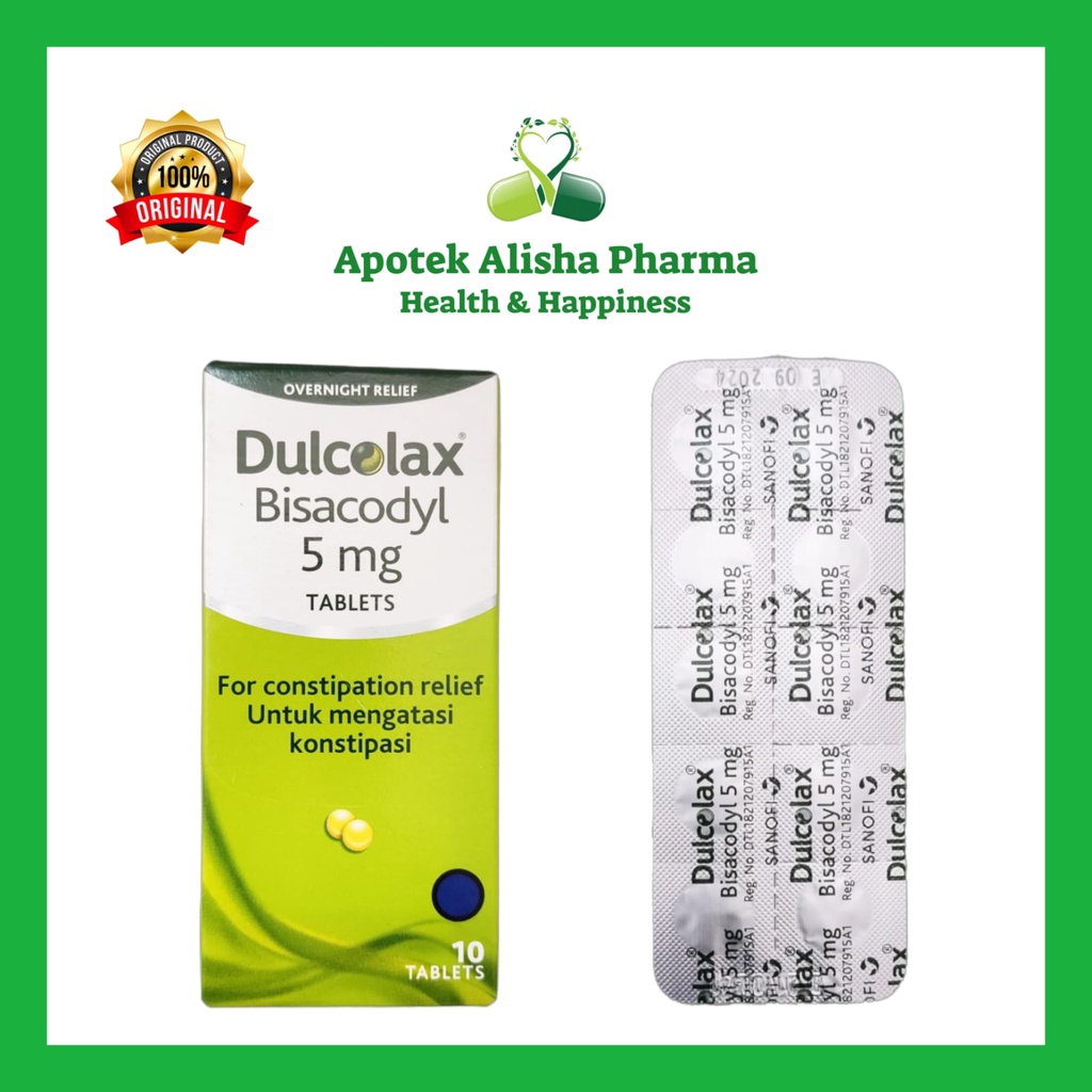 DULCOLAX Strip 4 dan 10 Tablet-Dulcolax Tablet Obat Untuk Mengatasi Konstipasi Sembelit Susah BAB/Dulcolak Tablet/DulkolakTablet