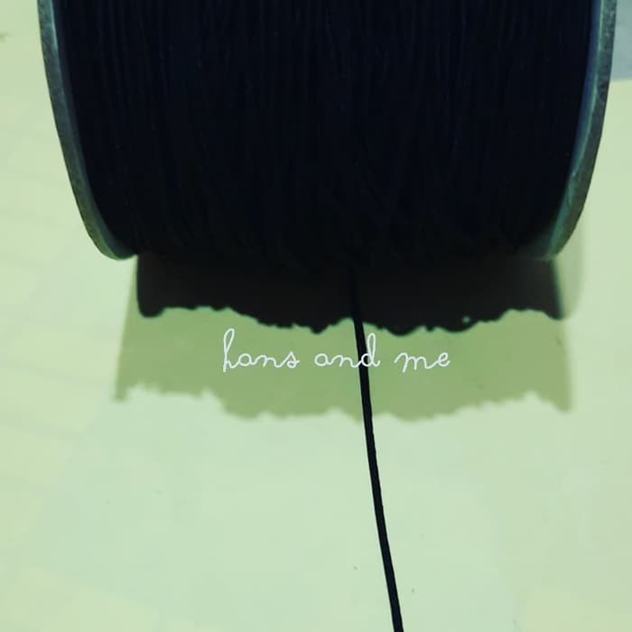 Tali Gelang Karet Elastis Hitam 1mm