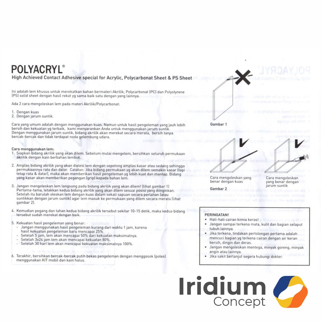 

Lem akrilik Polyacryl 30 ml Acrylic glue Polyacrylic