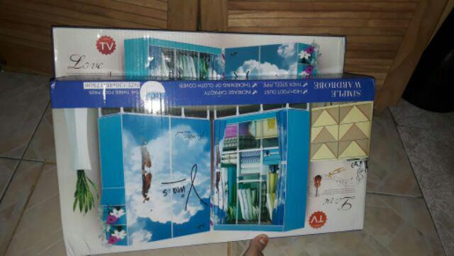 DT Shop Medan RAK PAKAIAN PORTABLE MOTIF 3D JUMBO CLOTH 