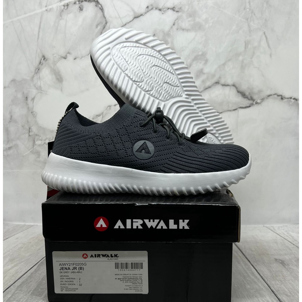 Sepatu anak Airwalk Jena Jr. Dark Grey Original AIWY21F0205G