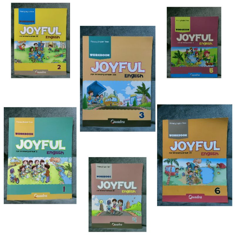

RB Buku Workbook Joyful English for Primary Grade Kelas 1 2 3 4 5 6 Revisi Quadra