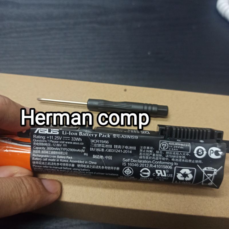 Original Baterai Asus X540 X540L X540LA X540LJ X540S X540SA X540SC X540Y C31N1519