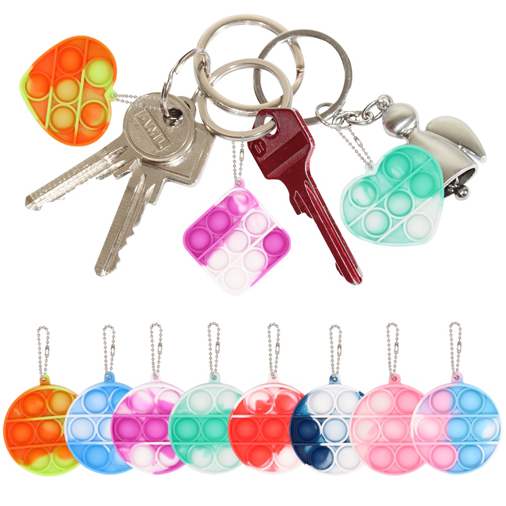 TK Push Pop It Adult Stress Relief Toy Anti-Stress Gift Foxmind Kids Sensorial Bubblefidget Key Ring