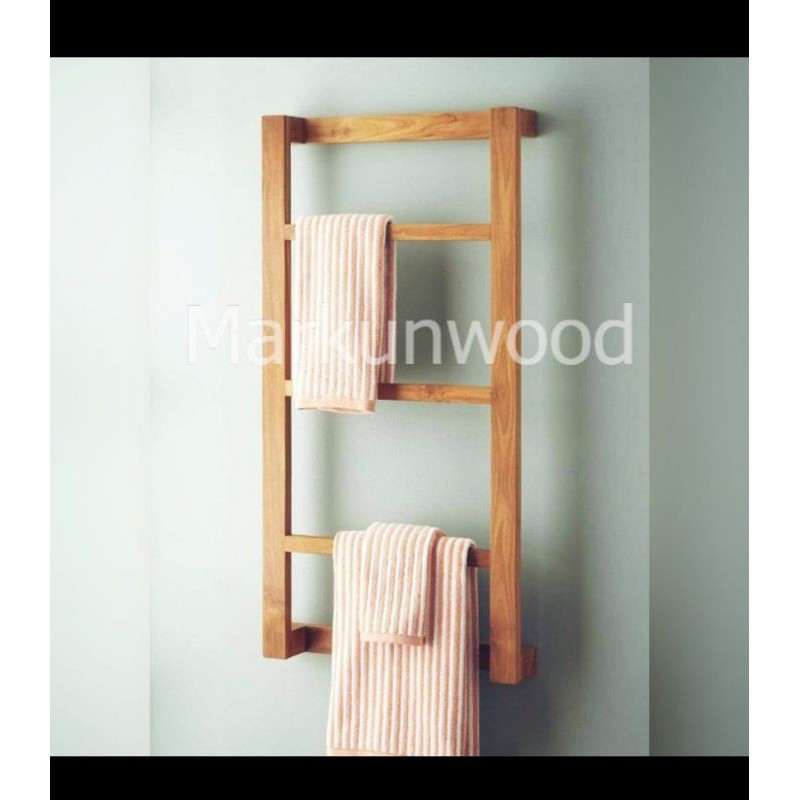 rak handuk kayu ladder hanger kayu rak sajadah kayu