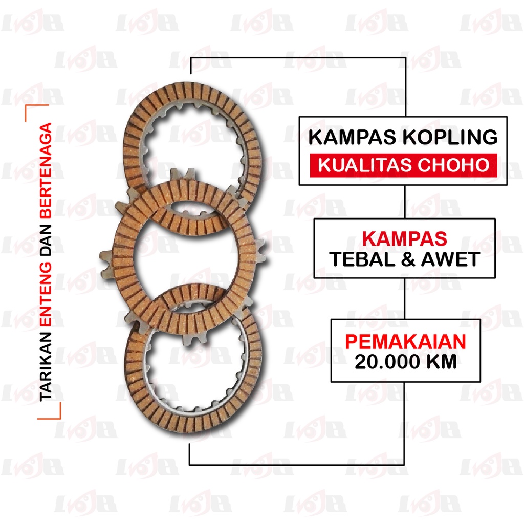 Kampas Plat Kopling Choho Honda C70 C700 C90 Clutch 3 Lembar Clutch Pad Motor Bebek