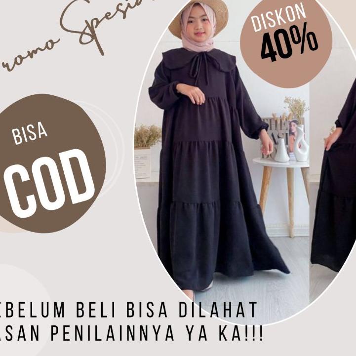 Keluaran Terbaru.. Gamis anak Perempuan / Midi Dress Anak Usia 9 - 12 tahun / Gamis anak tanggung / 