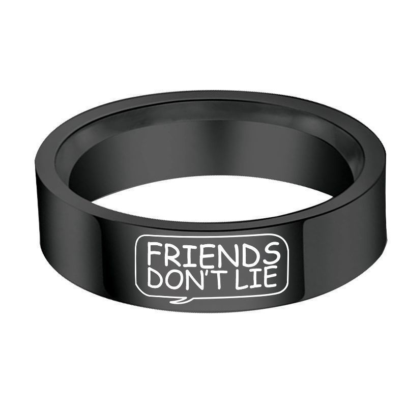 Cincin Bahan Stainless Steel Desain Stranger Things Rings Eddie Munson Eleven 011 Friends Don 't Lie I Believe