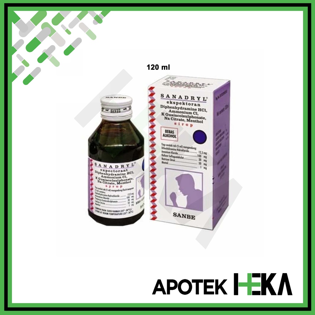 Sanadryl Sirup Expectorant - Syrup Obat Batuk Berdahak (SEMARANG)