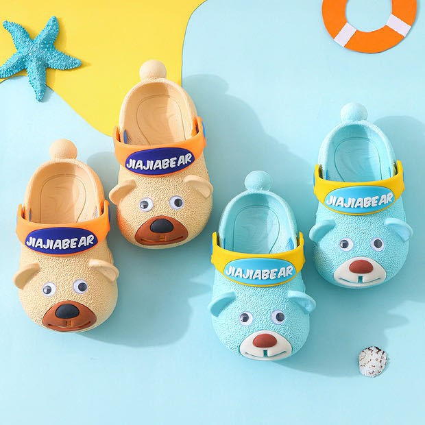 HappyOliver JIAJIA BEAR PAO2 Sandal Anak Laki Laki Perempuan Bahan Karet Model Lucu 0-5 Tahun Import