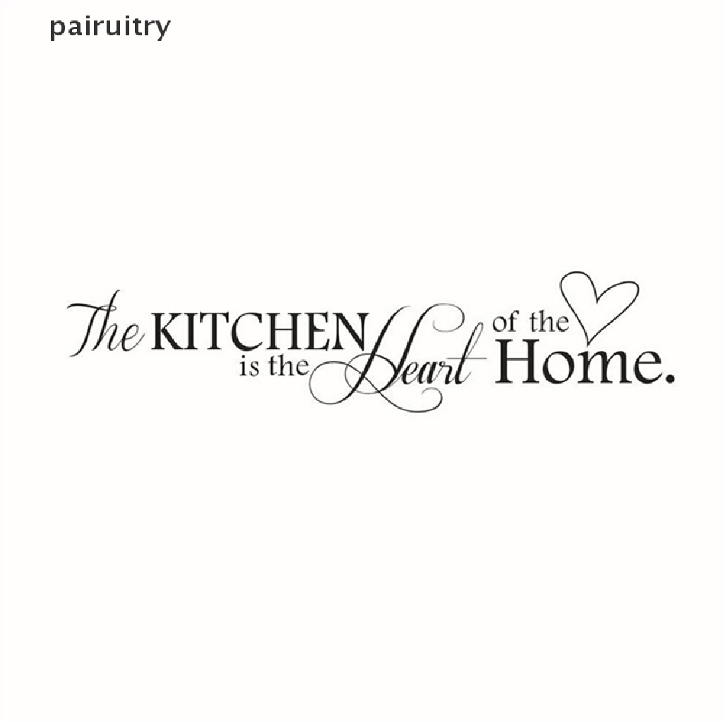 Stiker Dinding Decal Desain Quotes Kitchen Is the Heart of Home Dapat Dicopot