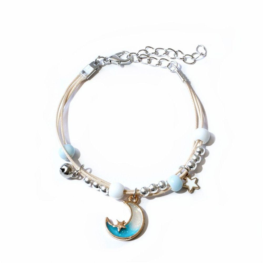 R-flower Butterfly Bracelet BFF Bell Beads Hadiah Teman Liontin Yang Dapat Disesuaikan