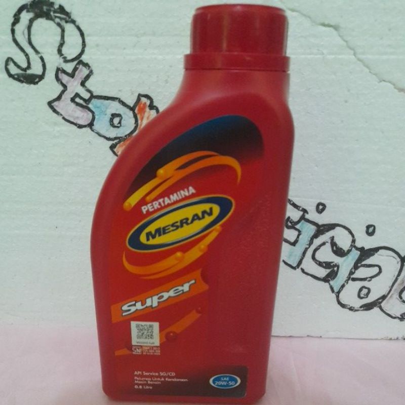 Mesran Super SAE 20w-50 800ml Pertamina Oil original oli motor matic dan bebek honda yamaha suzuki d