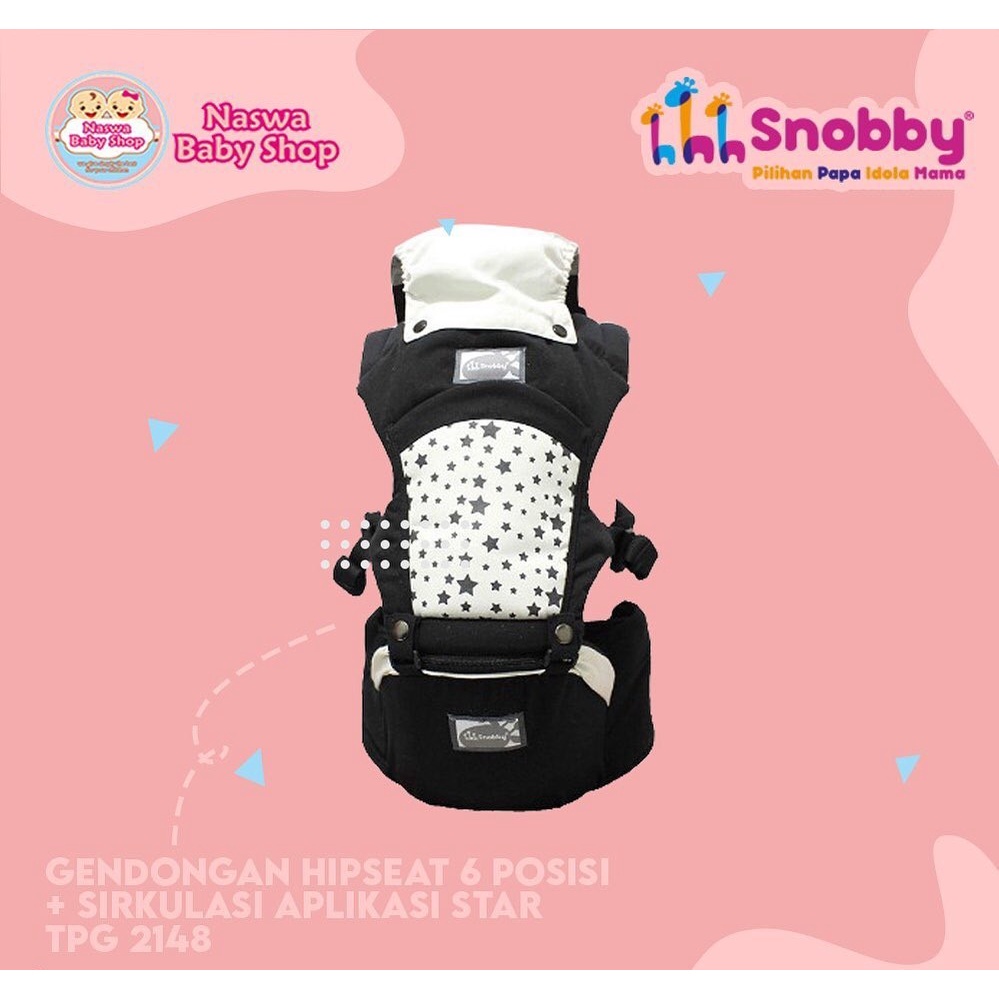 Snobby Gendongan Hipseat 6 Posisi + Sirkulasi Aplikasi Star - TPG 2148