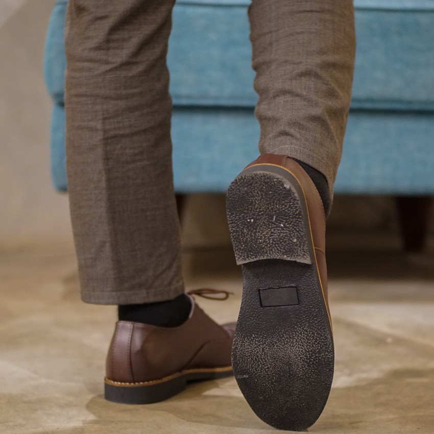 Dante Brown | 39-45 | Sepatu Pantofel Casual Kerja Kuliah Oxford Pria Cowok Men Laces | FORIND x Lvnatica