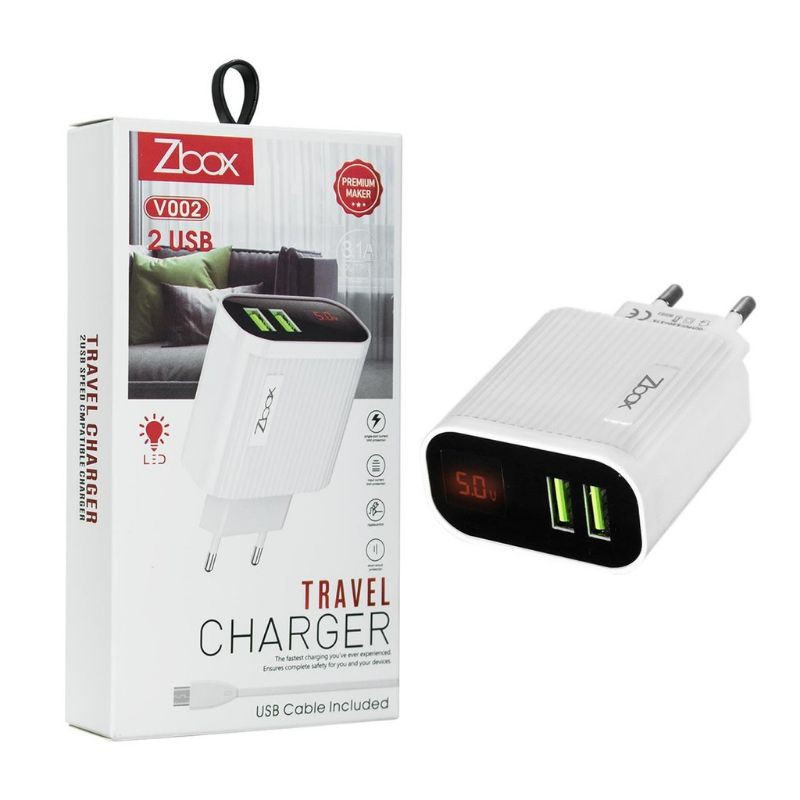 Charger/TC 3.1 LED fast charging Qualcom by Zboox V-001 Micro USB/V-002 Type-C