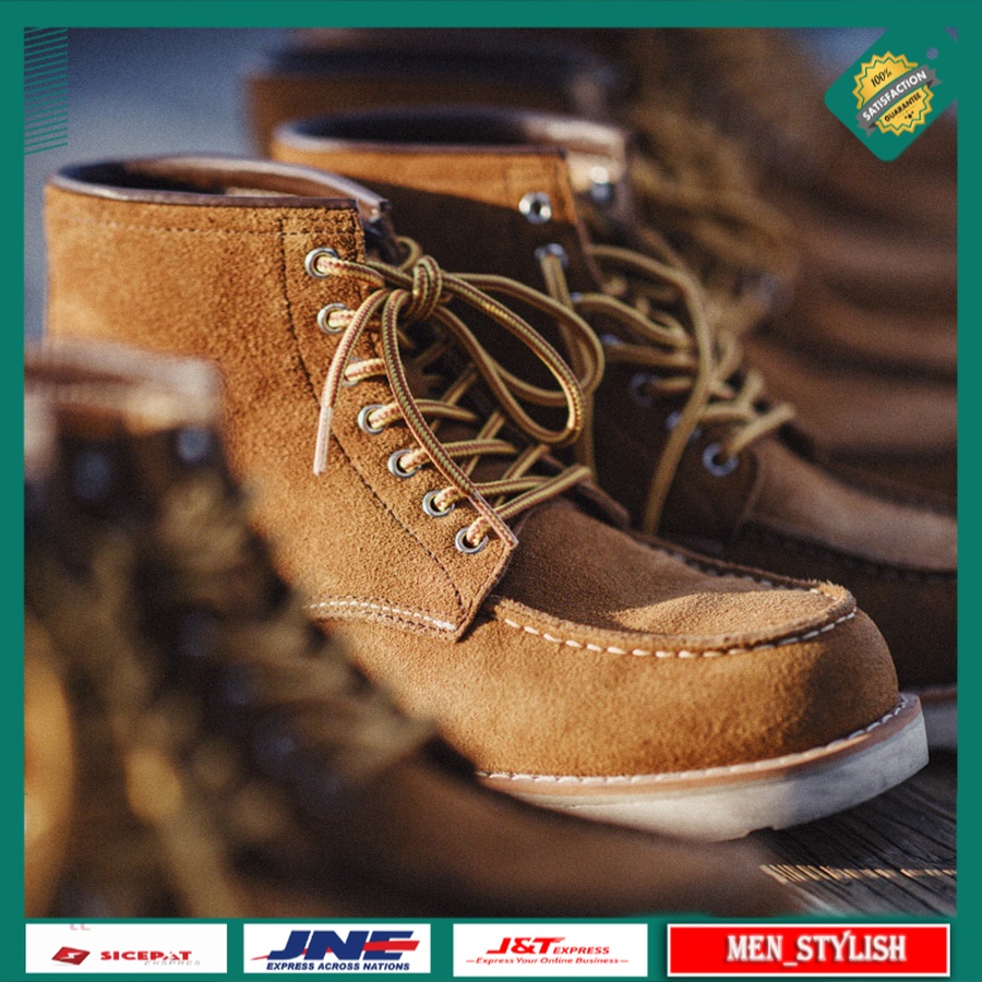 Sepatu Pria Boot Casual Maden Men Retro 875 Cow Suede Work Boot American 10-20 cm Middle Top Ankle R