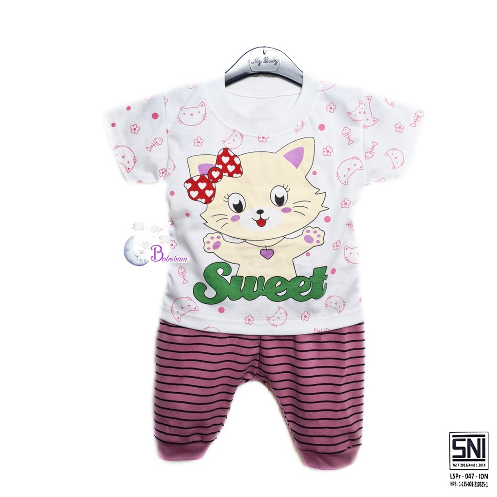 BAJU BAYI PEREMPUAN SETELAN ANAK CEWE HARGA GROSIR STELAN CEWEK SWEET KUCING