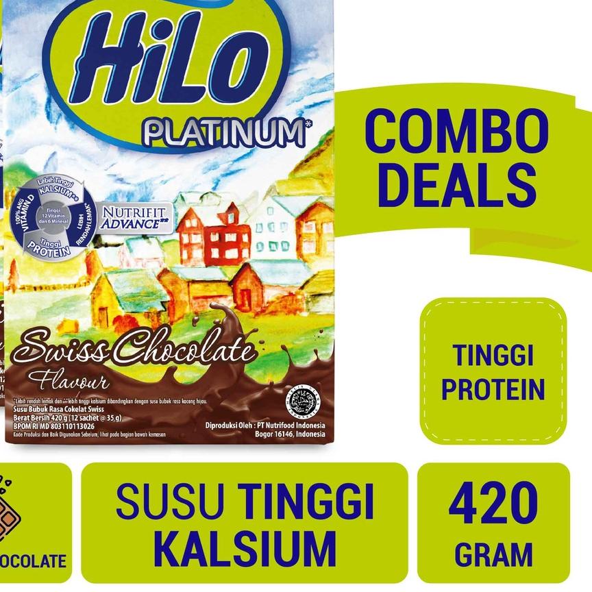 

Langsung Kirim Twin Pack - HiLo Platinum Swiss Chocolate 420g - Susu Tinggi Kalsium++