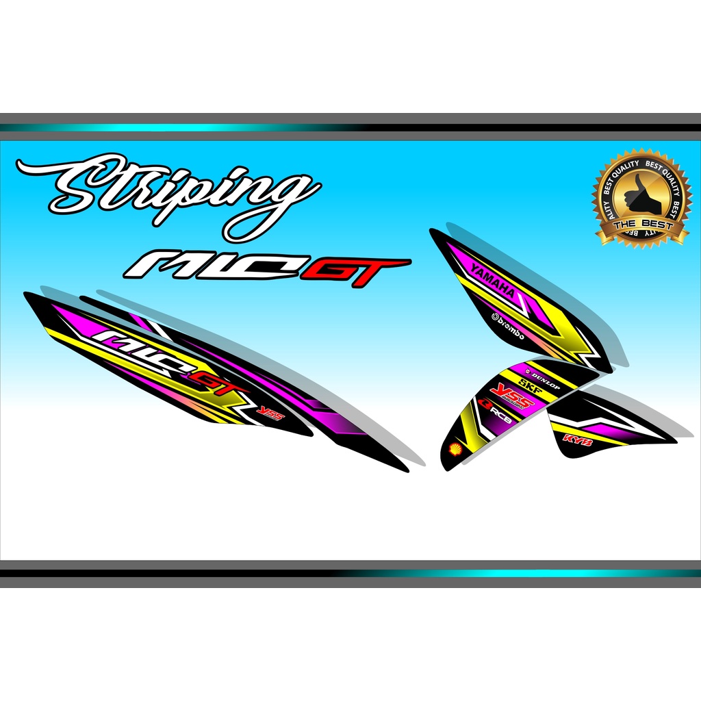 STRIPING MIO GT STIKER STRIPING VARIASI MOTOR MIO GT