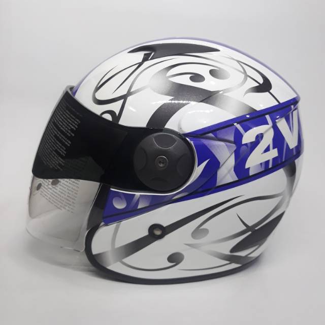 Helm KYT 2VISION WHITE BLUE