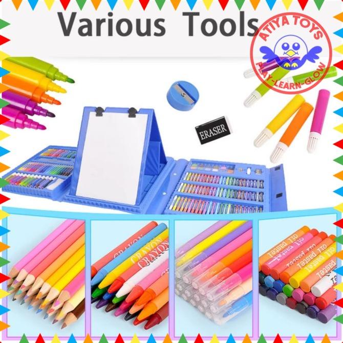 Mainan Edukasi Alat Lukis Melukis Gambar menggambar Anak Warna Lengkap termurah
