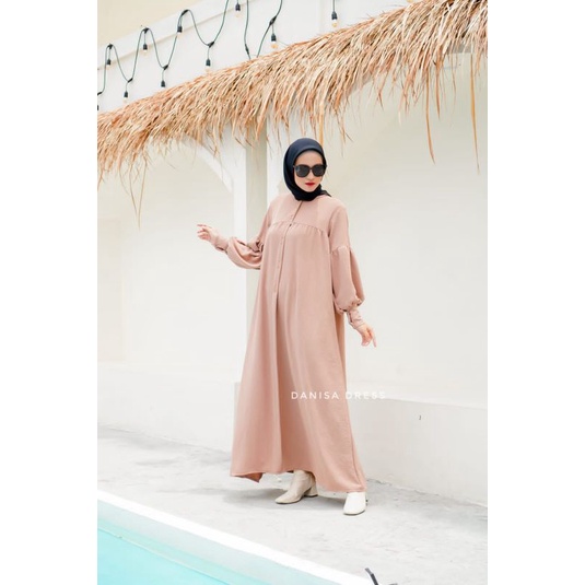 Danisa dress crinkle tangan balon