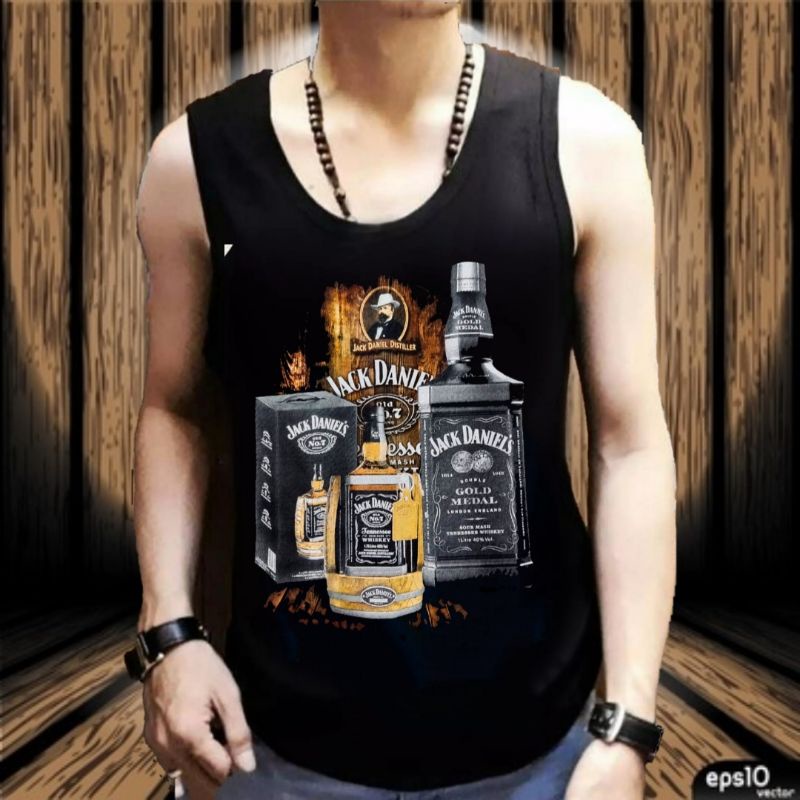 Kaos Singlet Distro/Kaos Singlet Vespa/Kaos Singlet Spiderman/Kaos Singlet Gitar/Kaos Singlet JackDa