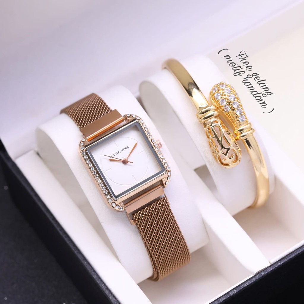 Best Seller Jam Tangan Wanita MK4806 Rantai Pasir Magnet Analog
