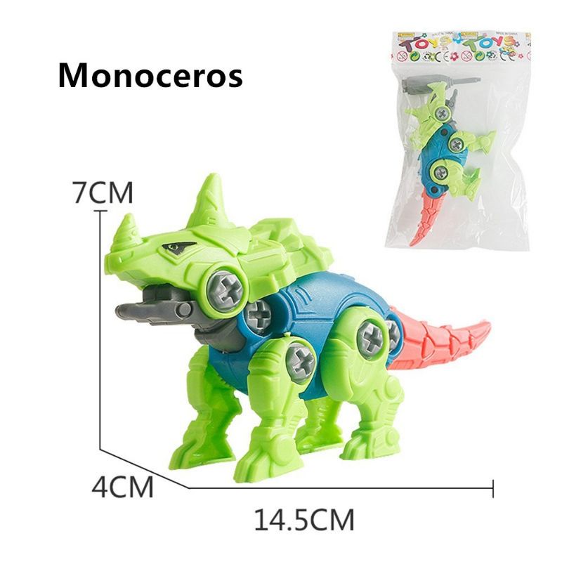 diy assembly dinosaur - mainan bongkar pasang dino