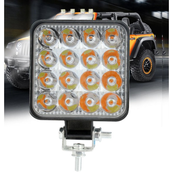 Lampu Kerja Led 48w 2 Warna Campuran Putih Kuning Untuk Mobil Off Road