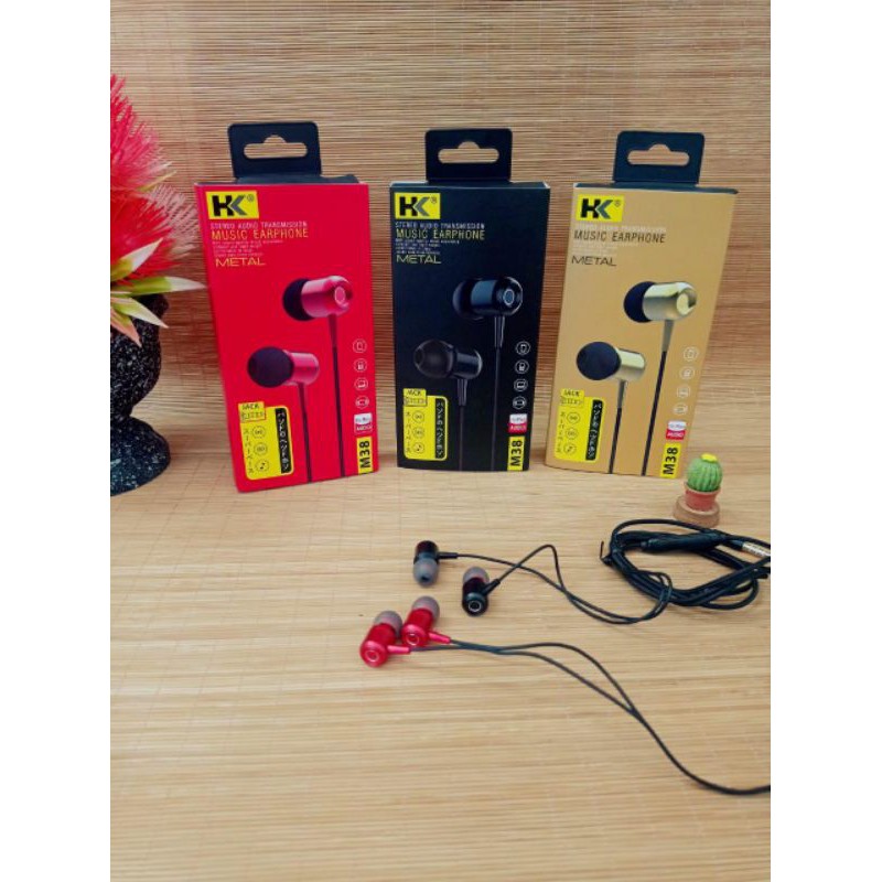 Headset / Handsfree HK METAL / Earphone Color Hifi Extra Bass Hi-Res AUDIO + TOMBOL VOLUME