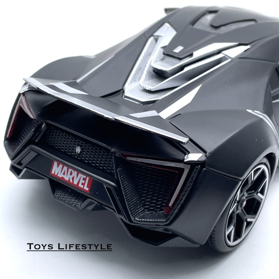 Mobil Jada Diecast Black Panther Lykan Hypersport Skala 1:24