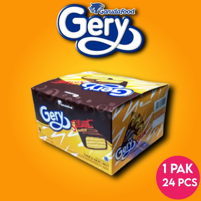 

Gery Saluut Wafer Huzelnut Chocolate 6gr - 1pack 24pcs