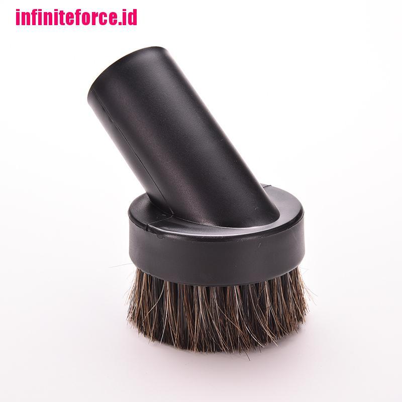 Horse Hair Round Dusting Brush Dust Tool Attachment fr Vacuum Cleaner Round 32mm