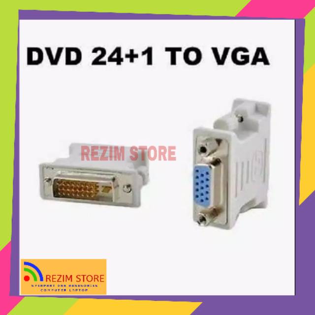 DVI-D TO VGA 24+1 Male to VGA Female adapter VGA/penghubung kabel DVI