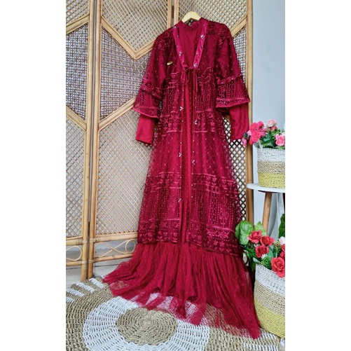 Brukat Outer Tile / Baju Tile / Gamis brukat