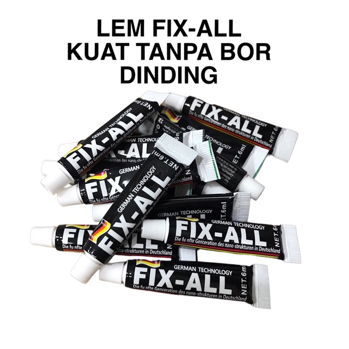 Lem FIX ALL kuat Tanpa Bor/Lem Stainless Aluminium kayu Ubin Lem Kuat Tempel Dinding Fix All Strong Glue/Solusi tanpa paku bor