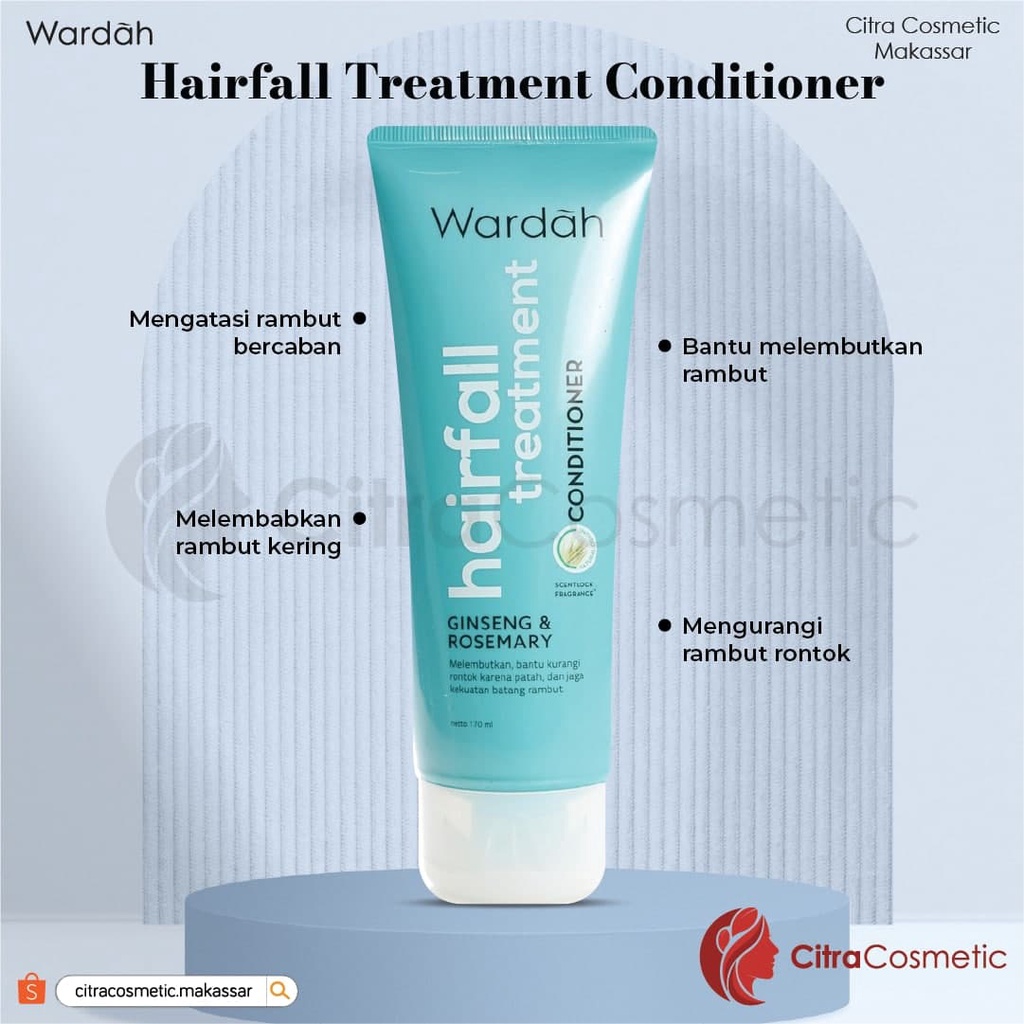 Wardah Shampoo &amp; Conditioner Series 170Ml Daily Fresh | Hairfall | Anti Dandruff | Nutri Shine