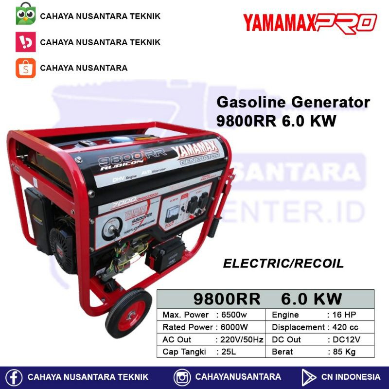 Mesin Genset 4 Tak Yamamax 6000 Watt 9800RR