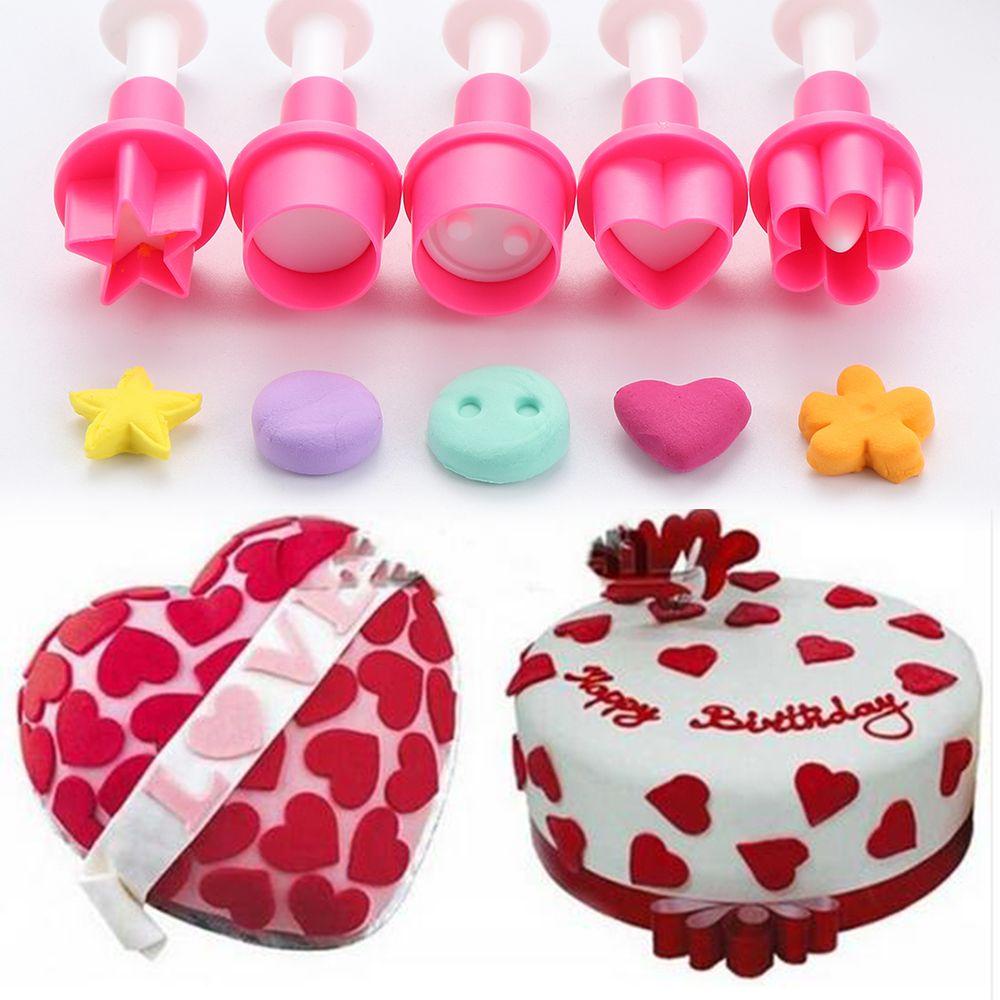 Nanas 5PCS/SET Cookie Cutter Biskuit Hati Membuat Roti Baking