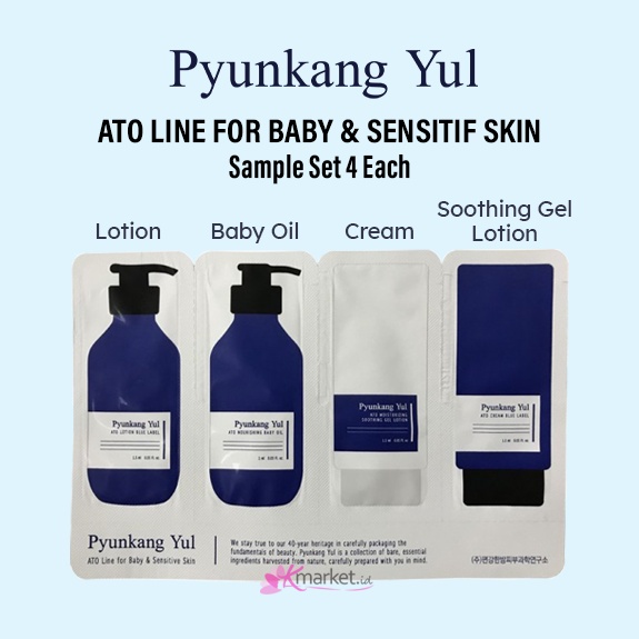 Pyunkang Yul Sample Set 4 each ATO Line For Baby &amp; Sensitive Skin