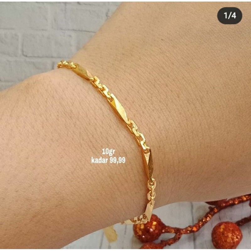 Gelang Padi Padi Mas LM asli 24K. Kadar 99,9%.