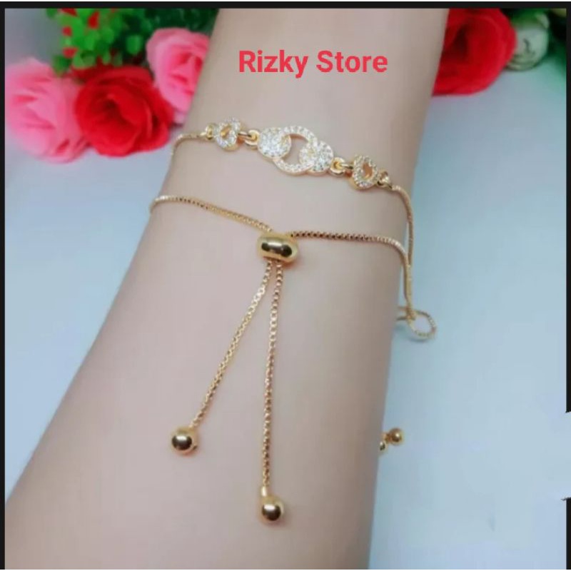 RS _ Gelang Serut Xuping Import bertabur mata berlian_ Utk tangan besar dan kecil _ Best seller