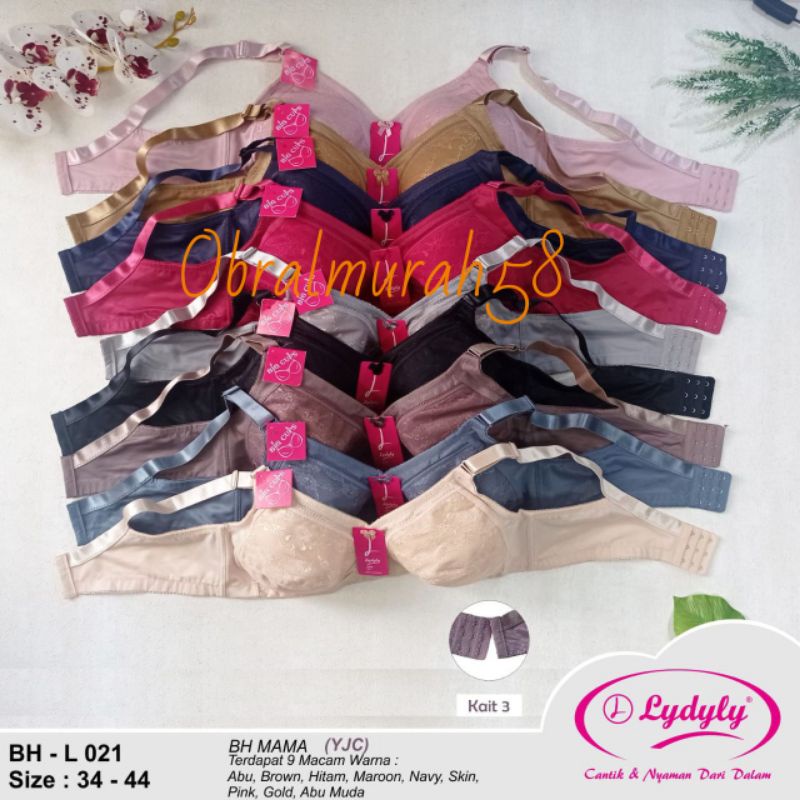 BH LYDYLY BRUKAT L021 JUMBO 34-44//BH BRUKAT TANPA BUSA TANPA KAWAT
