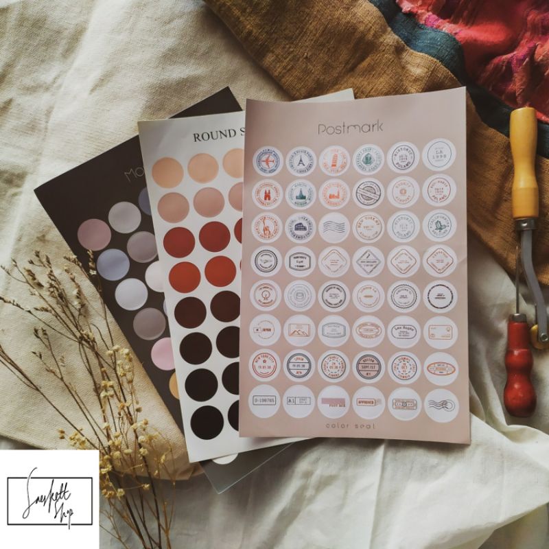 

Morandi Plain Postal Sticker Sheet