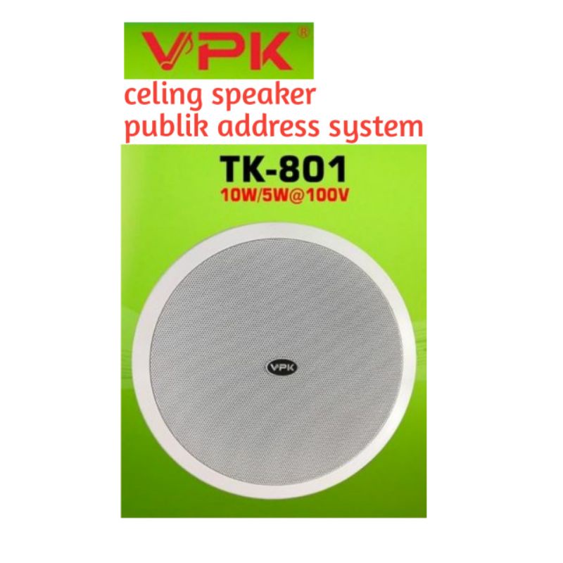 Speaker celling 8 Inch VPK TK 801, original garansi VPK.